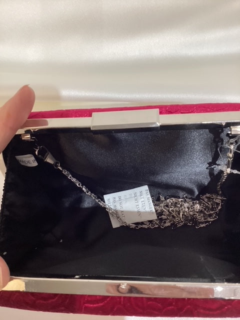 Plum Embossed Clutch BAG