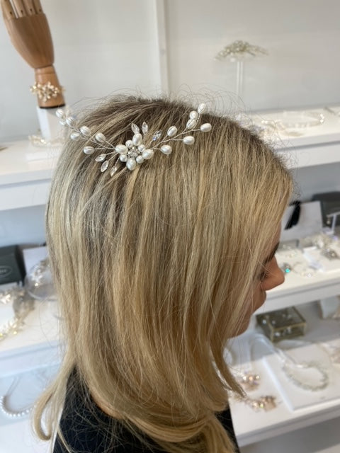 Perfect Bridal Headpiece Two Piece Flower Pin Set