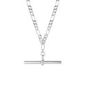 GKO T-Bar Sterling Silver Link Chain Necklace