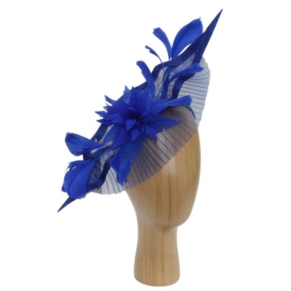 Sharon Fascinator/Headpiece In Cobalt blue