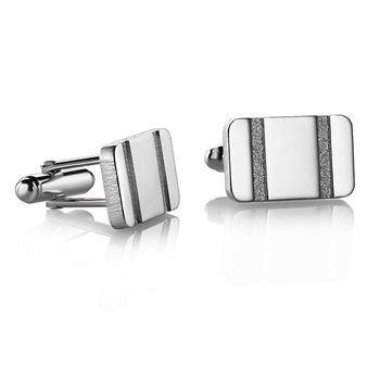 Newbridge Silverware Rectangle Etched Cufflinks