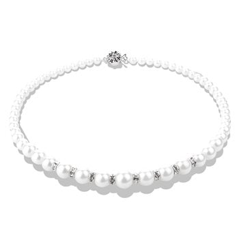 Newbridge Silverware Pearl & Crystal Necklace
