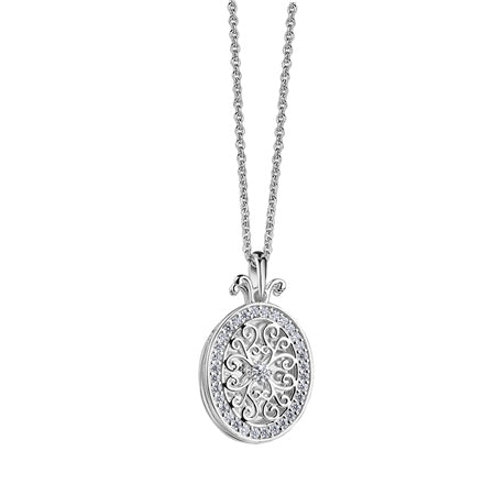 Newbridge Silverware Necklace With Triple Pendant Locket