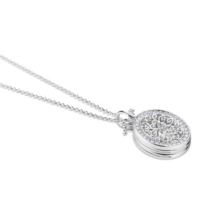 Newbridge Silverware Necklace With Triple Pendant Locket