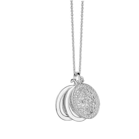 Newbridge Silverware Necklace With Triple Pendant Locket