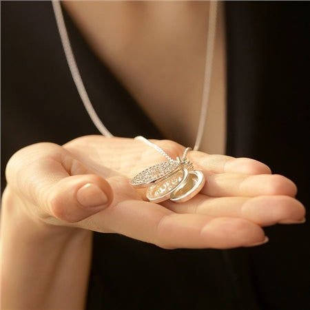 Newbridge Silverware Necklace With Triple Pendant Locket