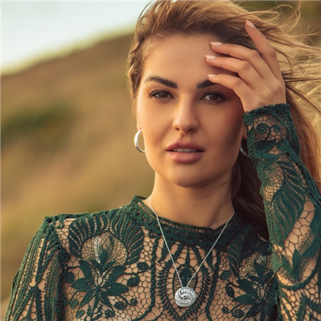 Newbridge Silverware Twist Necklace with Clear Stones