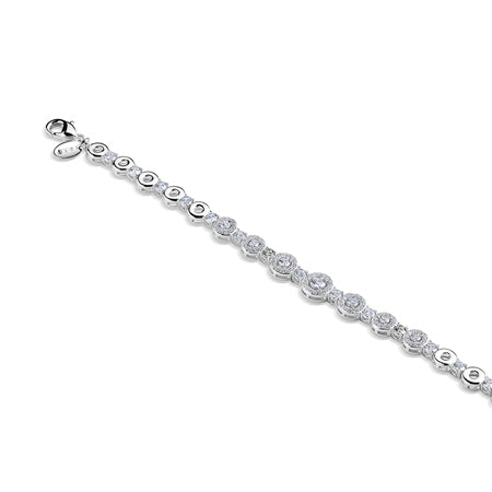 Newbridge Silverware Clear Cubic Zirconia Bracelet