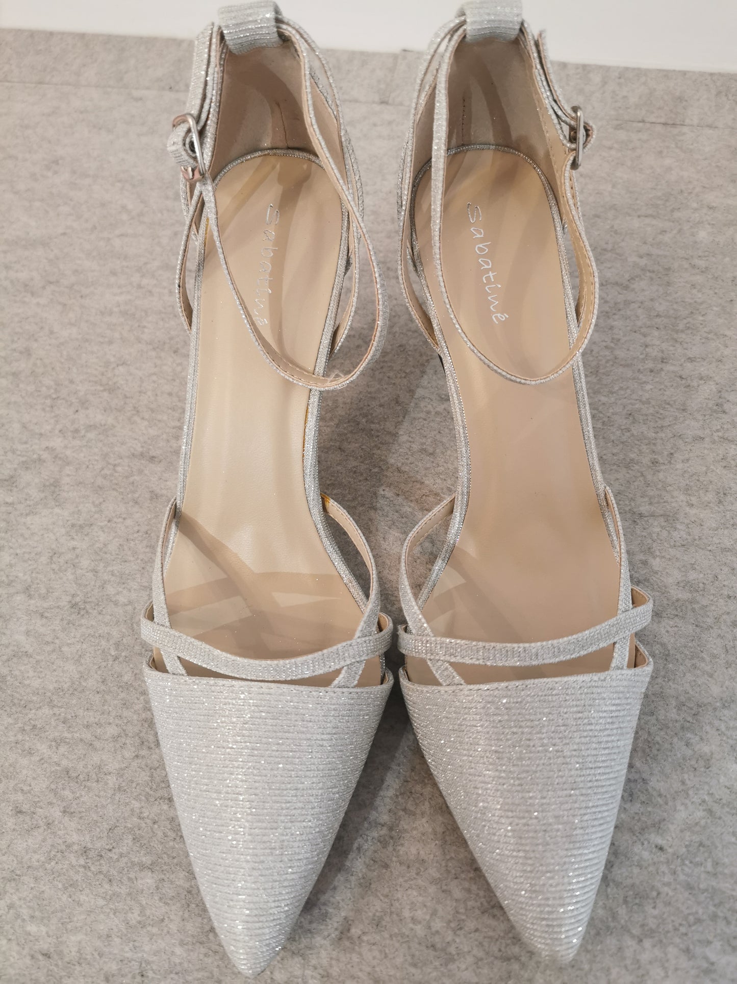 Sabatine Silver Shoes Last Pair Size UK7