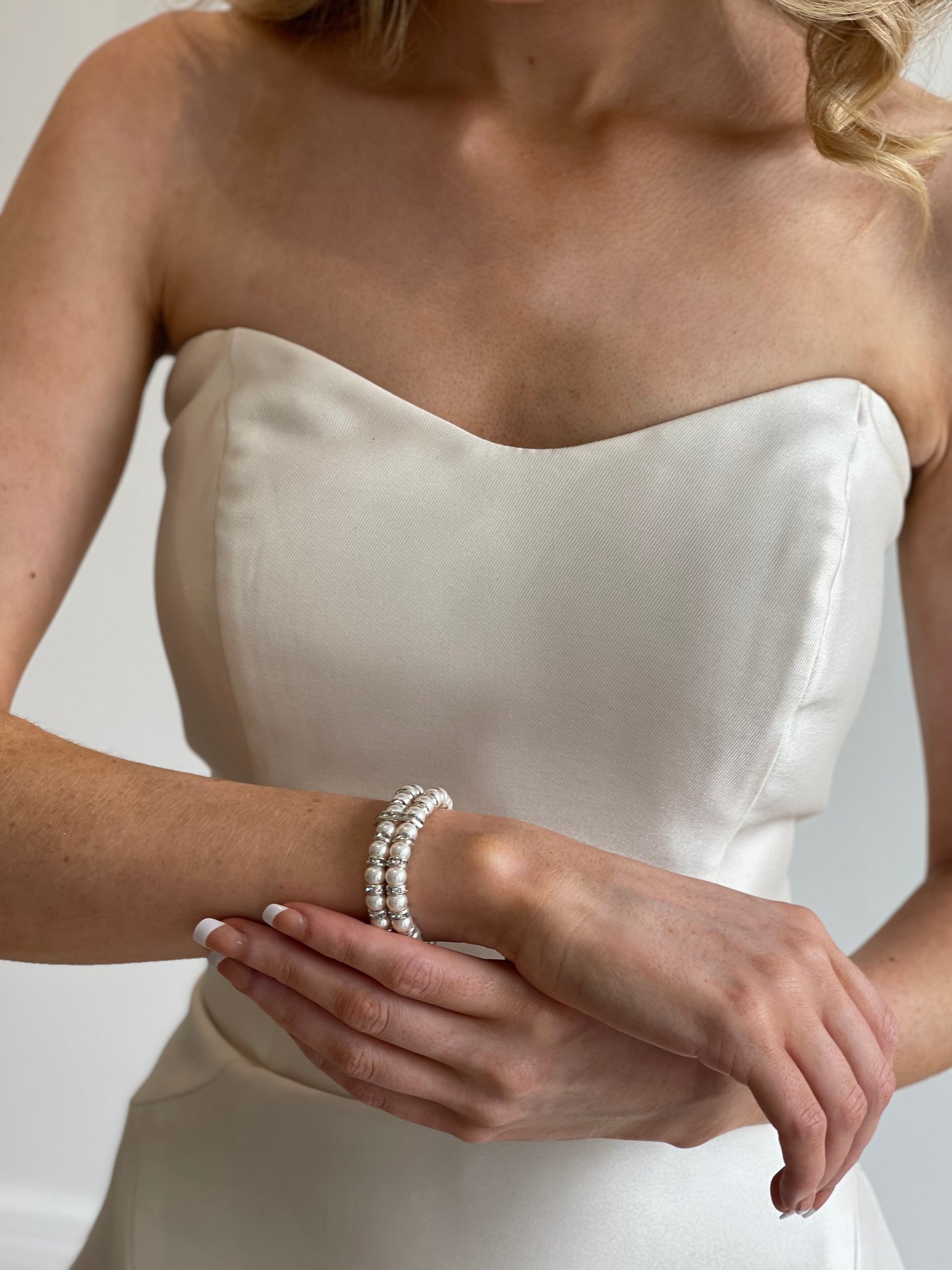 Azure Katie Double Pearl Bracelet