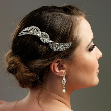 Azure Luxe Double Swirl Comb Headpiece