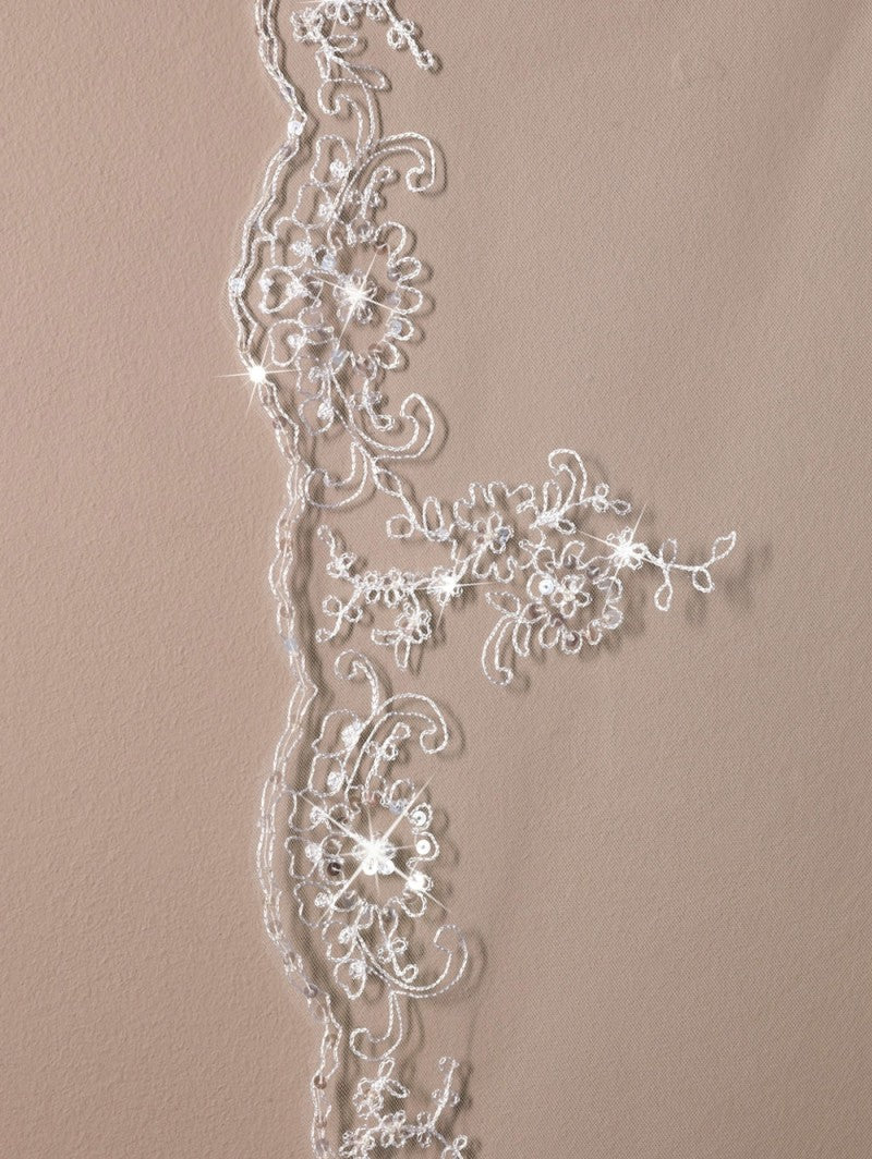 EV-S80-210 Double Layer Lace Edge Veil