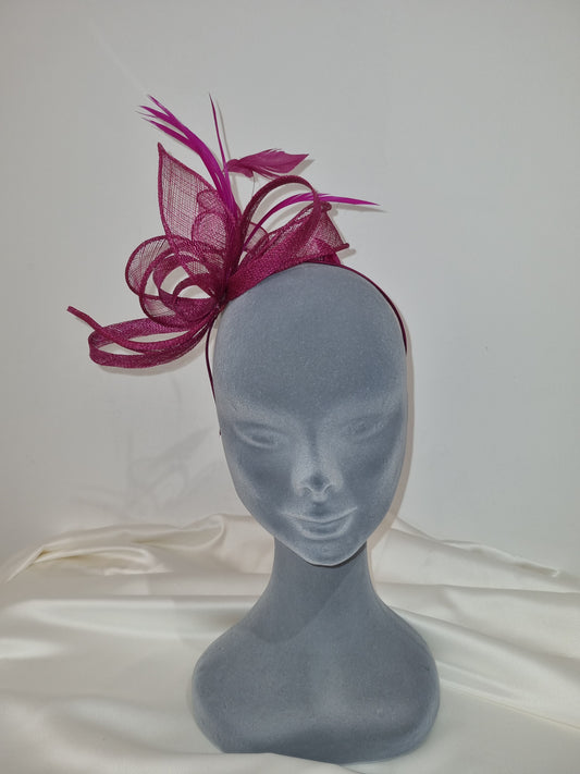 Fuchsia Fascinator-D2