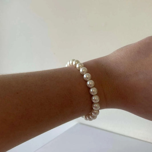 Azure Perles Rosalind Pink Pearl Bracelet With Magnetic Clasp.