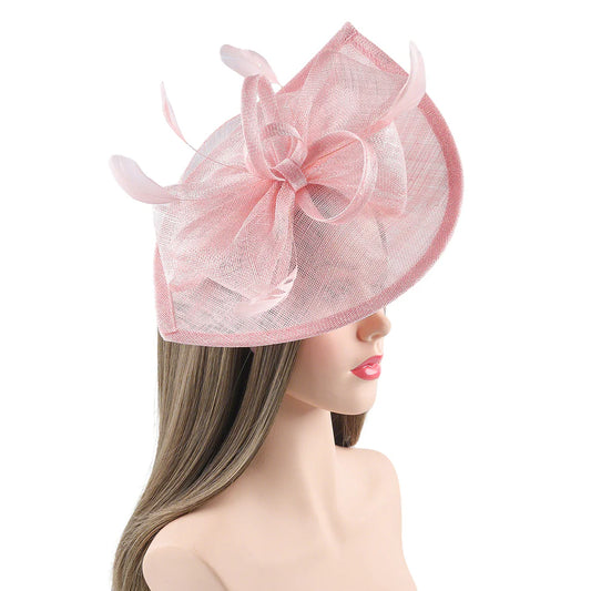 Pink Fascinator/Headpiece With Bow Detail~D35