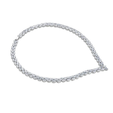 Newbridge Silverware Necklace With Clear Stones