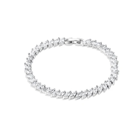 Newbridge Silverware Bracelet With Clear Stones