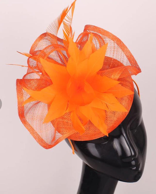 Orange Fascinator/Headpiece