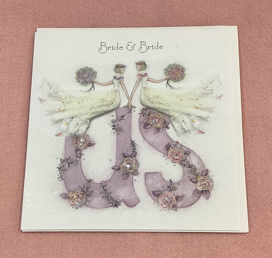 Bride and Bride Wedding Card