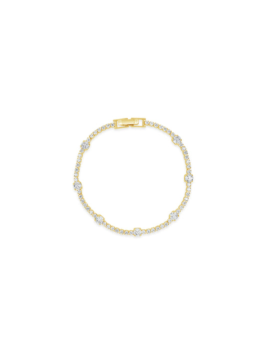 Gold Crystal Tennis Bracelet