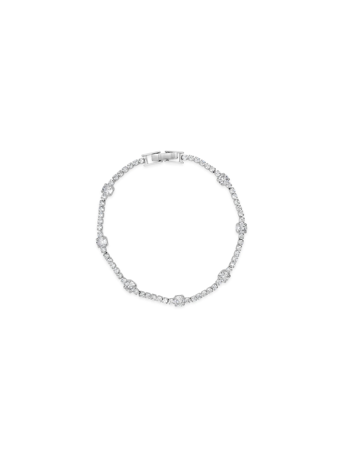 Silver Crystal Tennis Bracelet