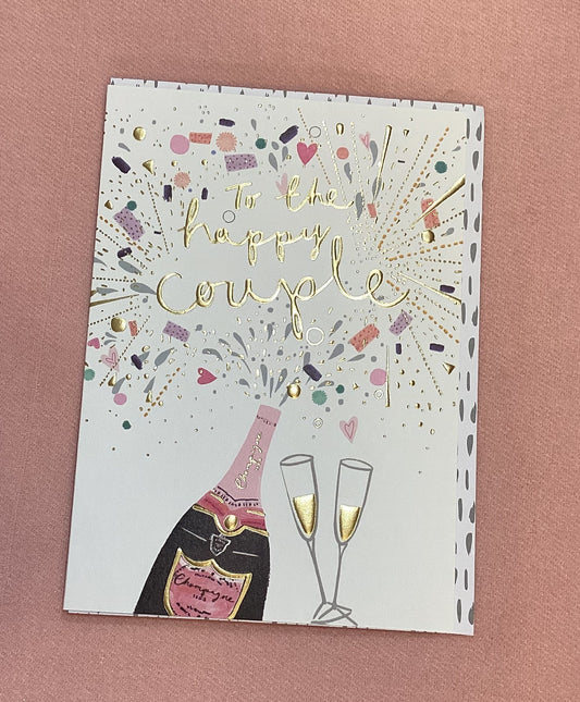 To The Happy Couple Champagne Card