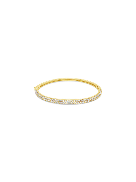 Gold Bangle With Glitter Detail