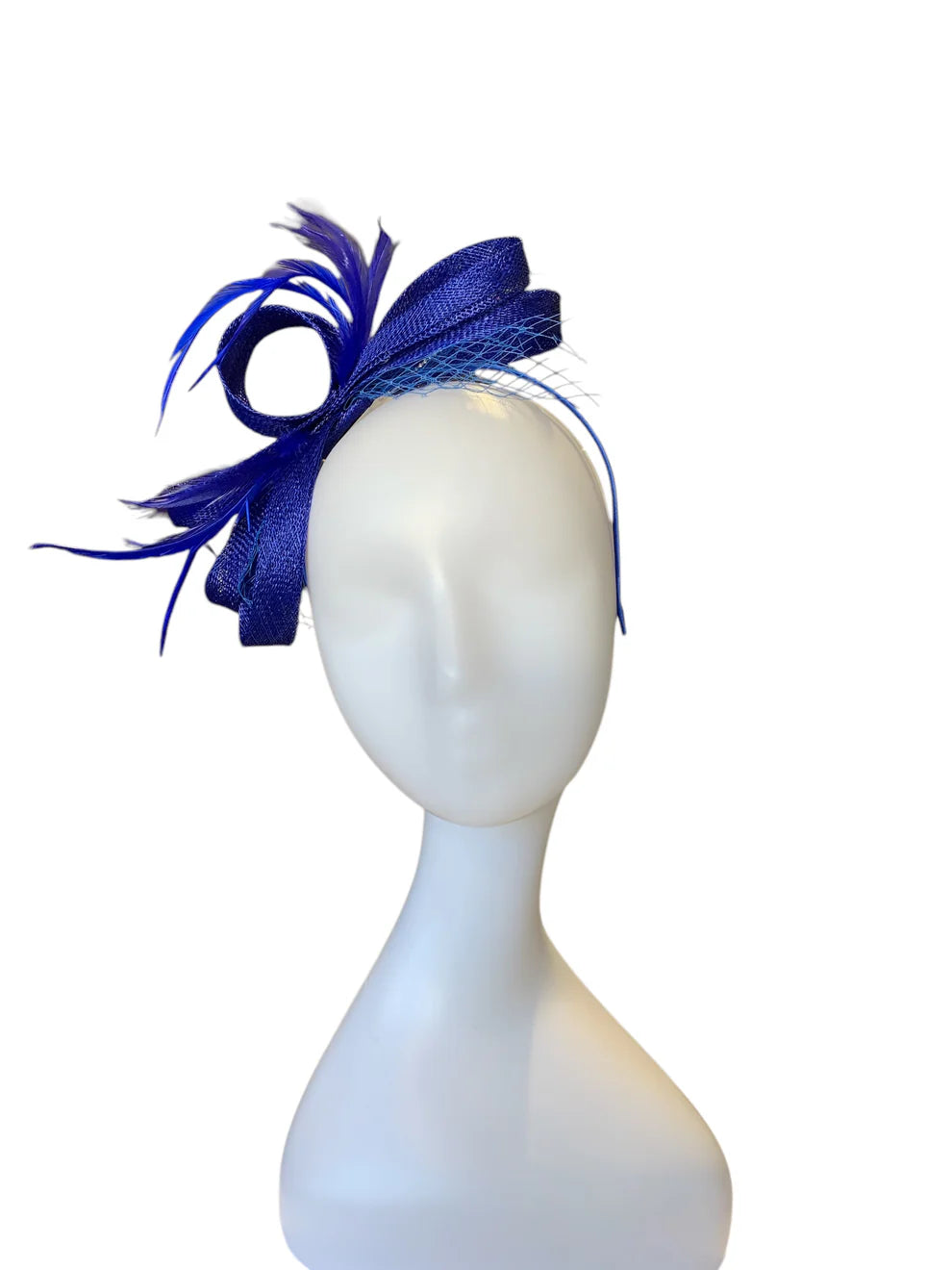 Royal Blue Feather Fascinator~D33