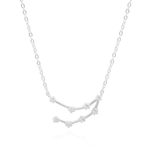 GT Capricorn Zodiac Constellation Silver Necklace