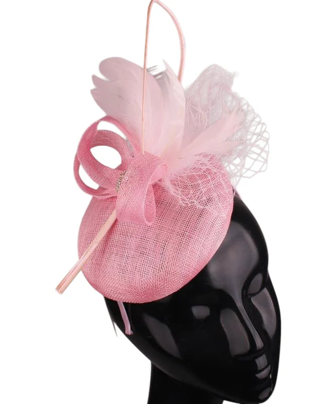Green Feather & Diamante Fascinator/Headpiece