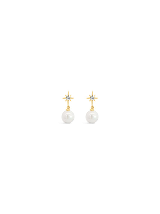 Pearl & Gold Earrings