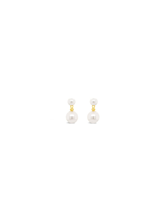 Pearl & Gold Earrings