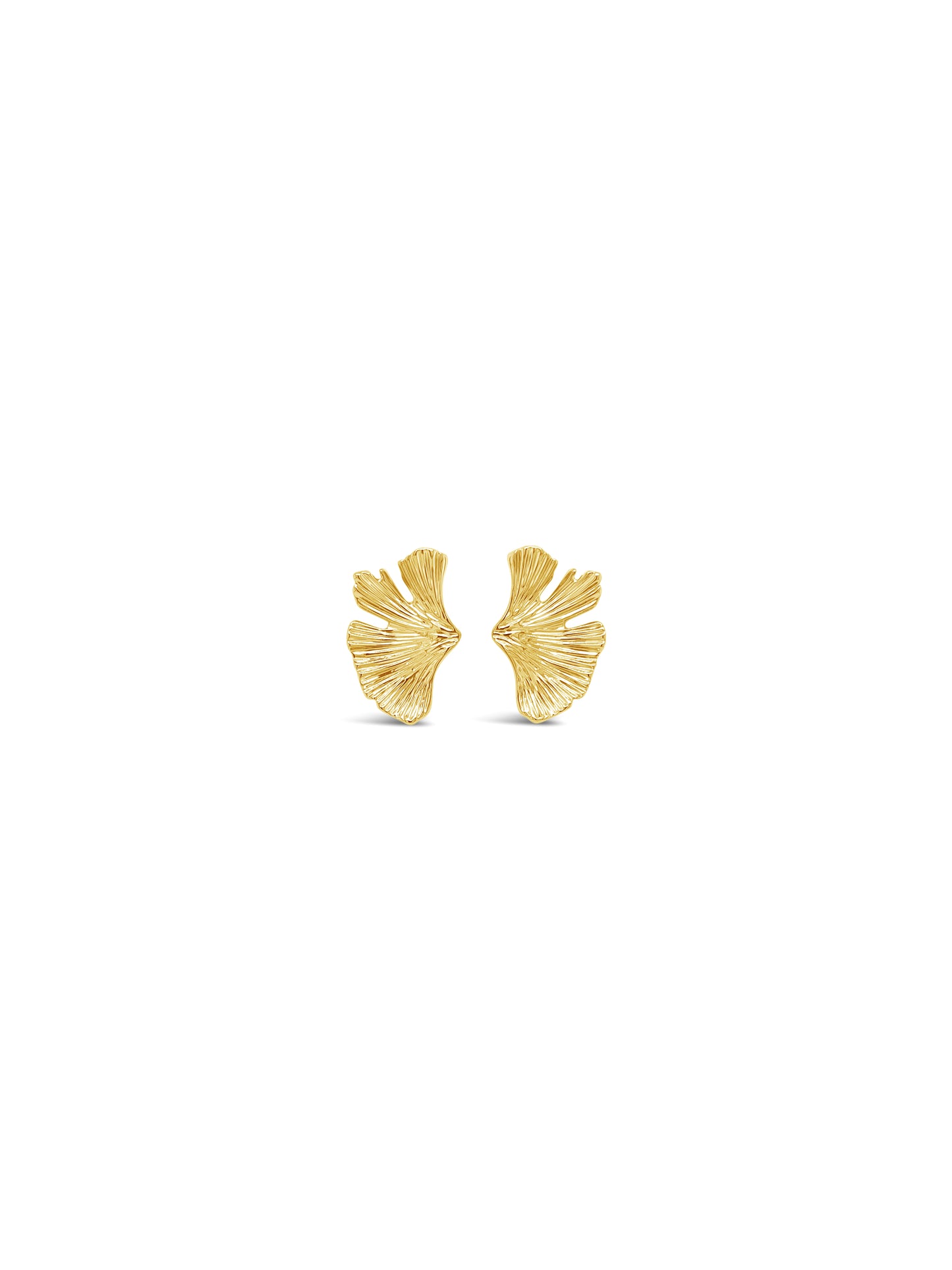 Flower Shaped Statement Gold Earrings (Small)