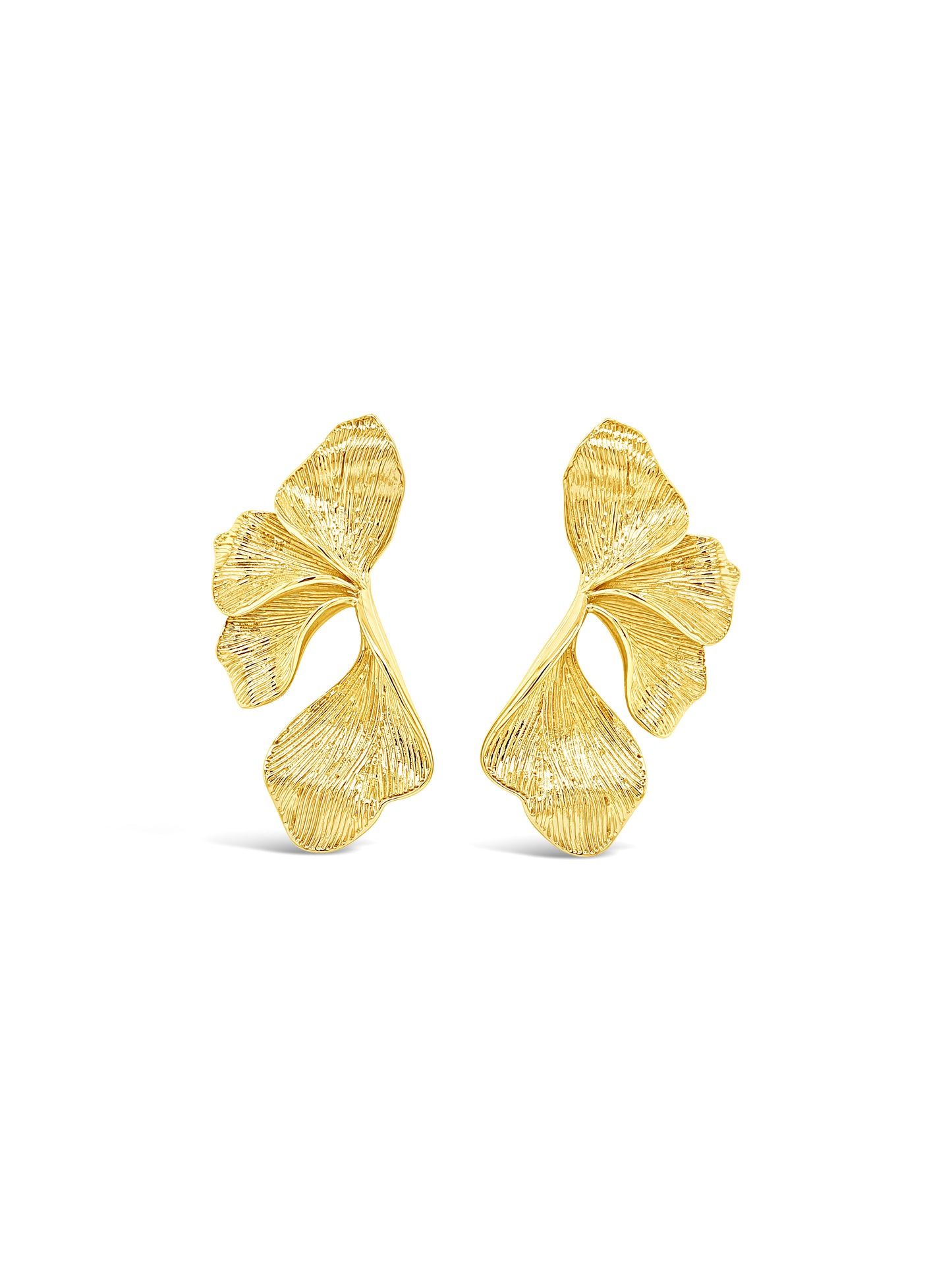 Flower Shaped Gold Statement Earrings(Large)