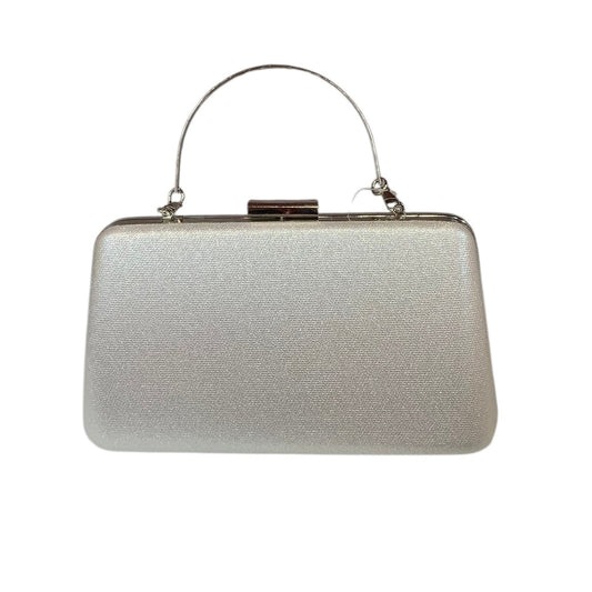 Silver Clutch Bag With Silver Trim