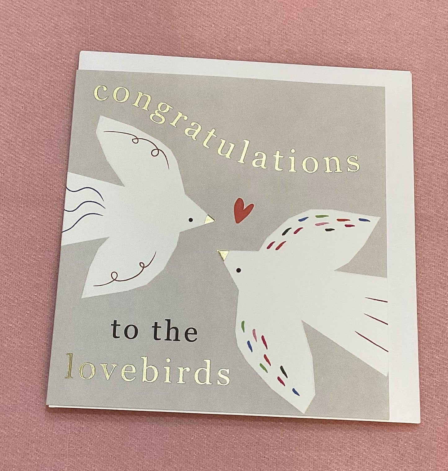 Congratulations Lovebirds Card