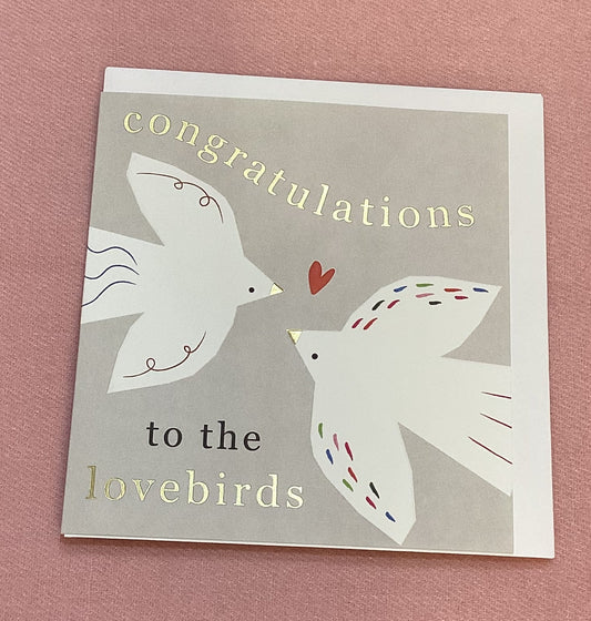 Congratulations Lovebirds Card