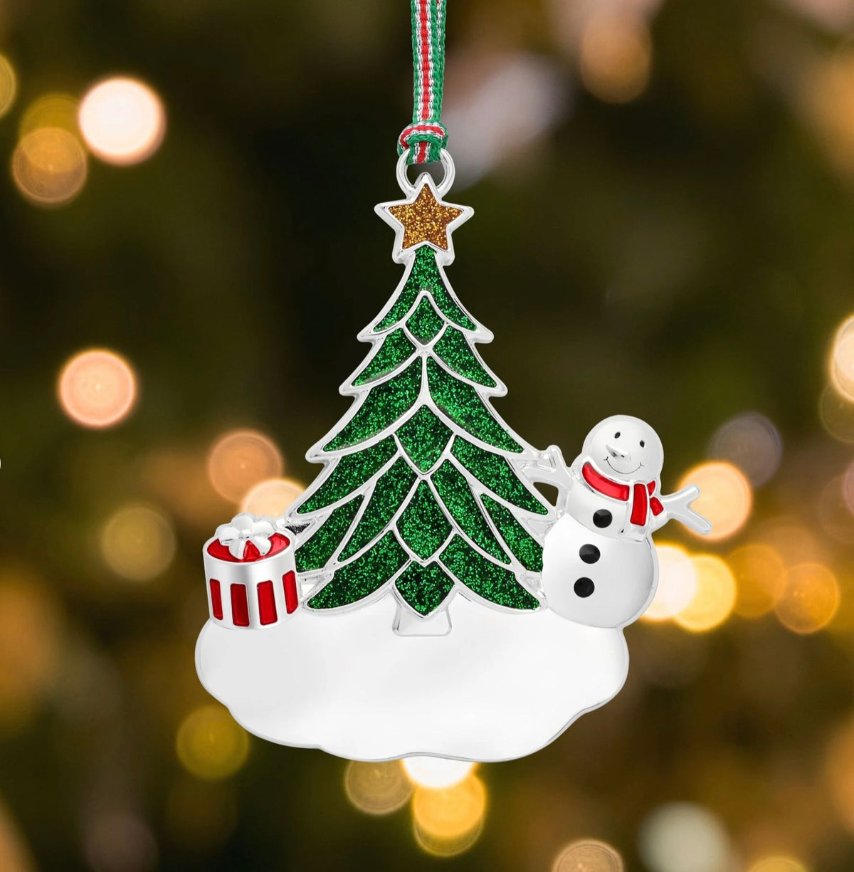 Newbridge Silverware Christmas Tree With Snowman Decoration