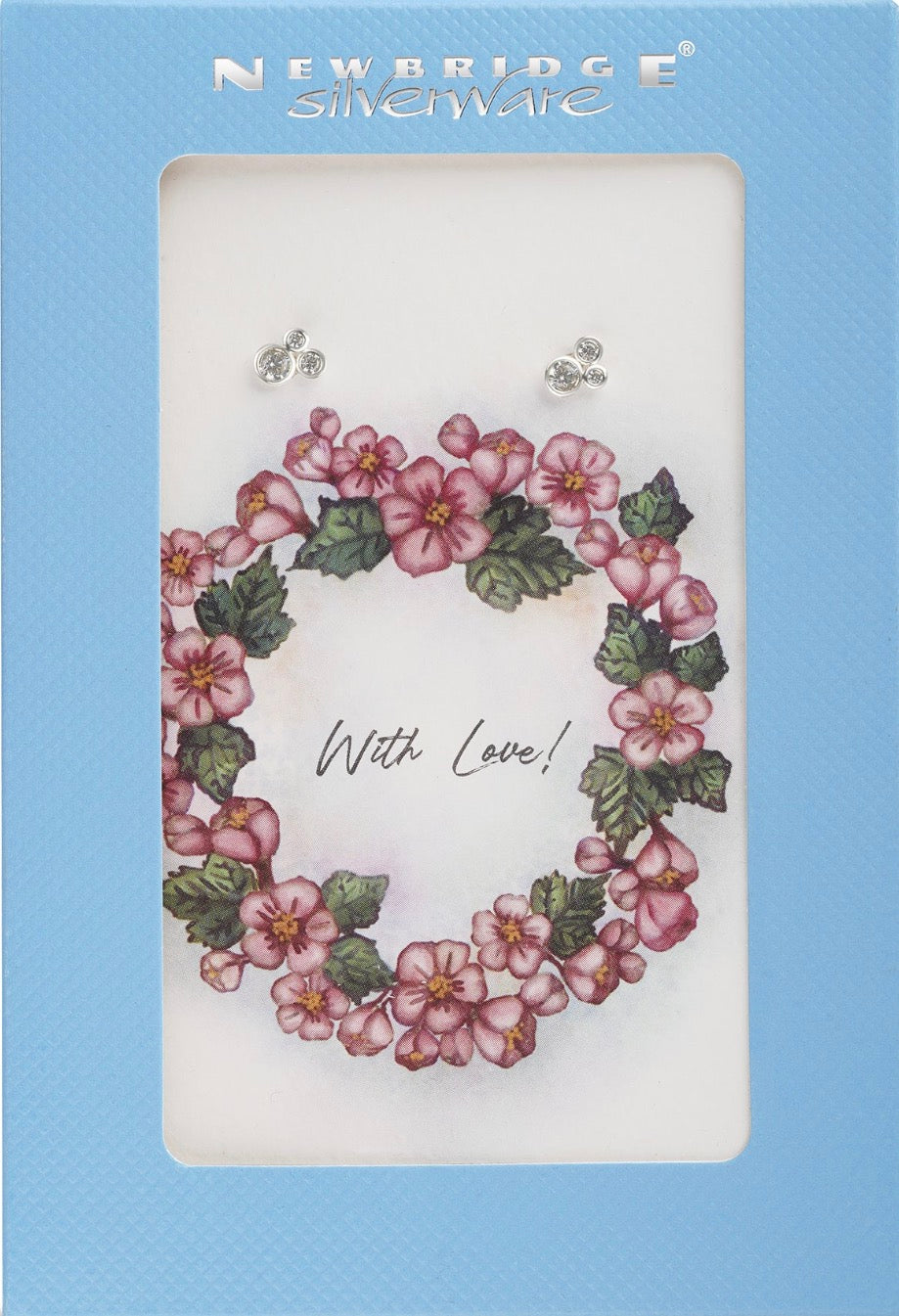Newbridge Silverware With Love Card Silver Earrings