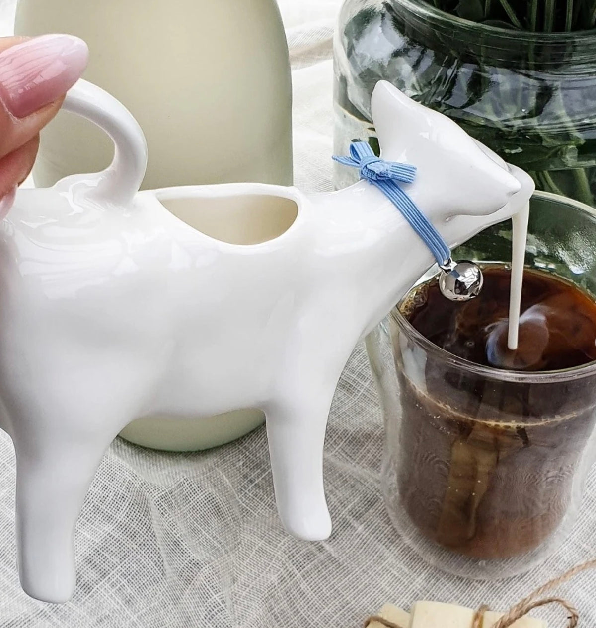Newbridge Silverware Whiteware Cow Milk Jug 140ml