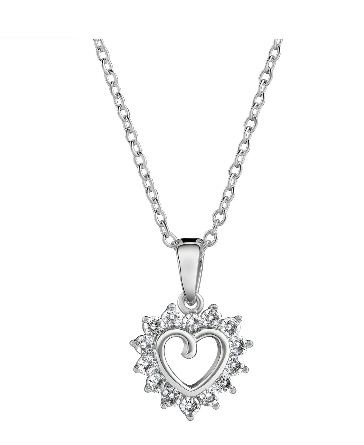 Newbridge Silverware Whispers Of Love Silver Necklace