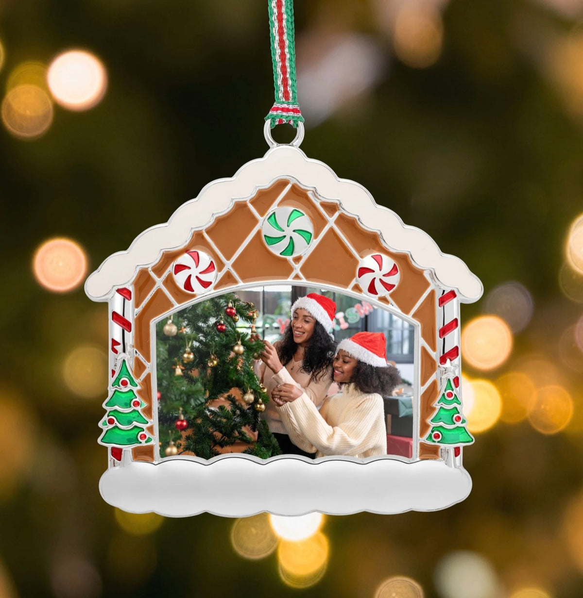Newbridge Silverware Gingerbread Home Photoframe Christmas Decoration