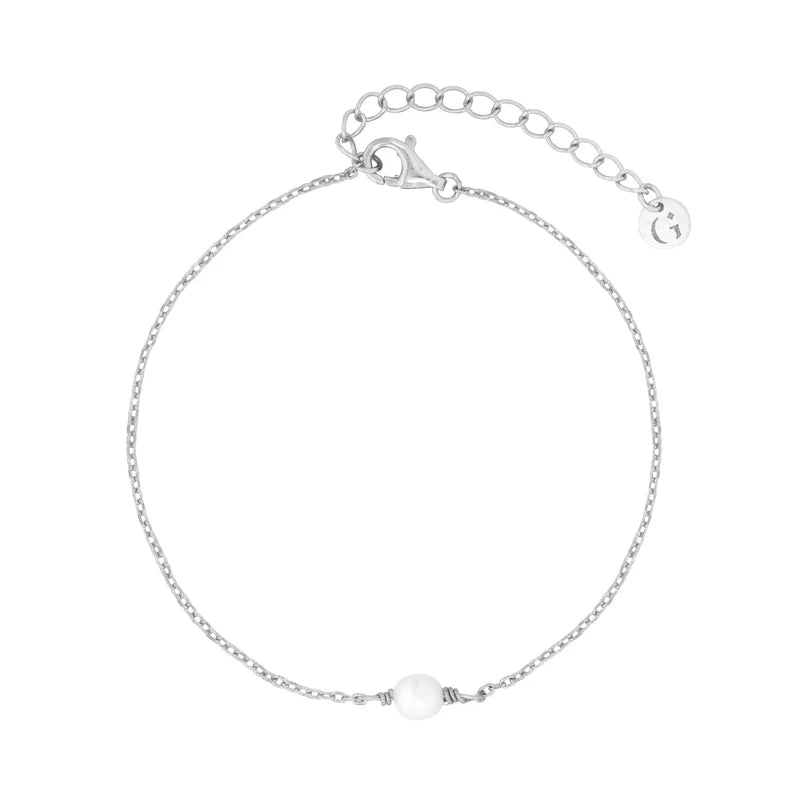 GT Single Pearl Silver Bracelet