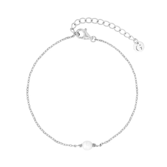 GT Single Pearl Silver Bracelet
