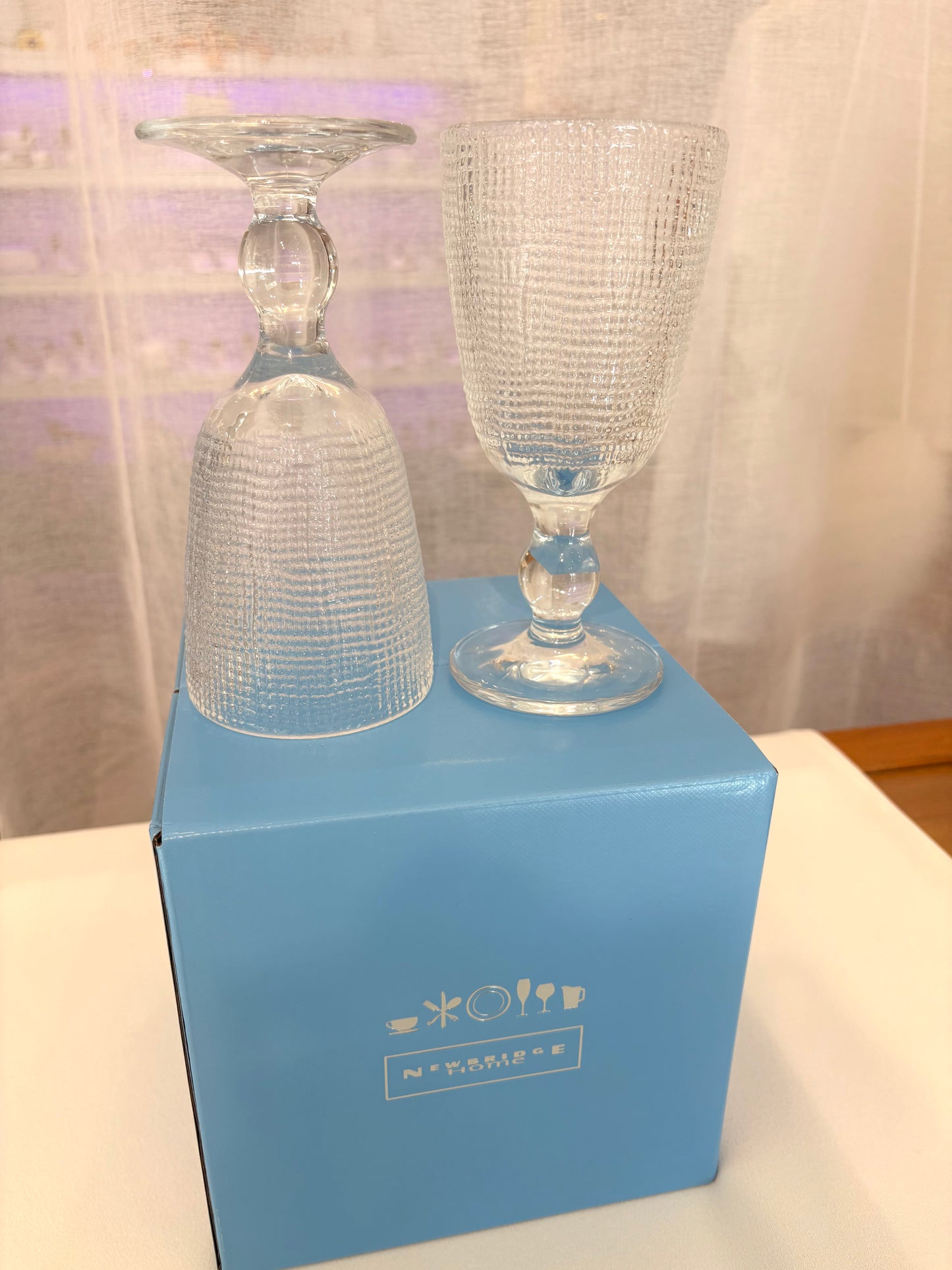 Newbridge Silverware Textured Goblet Set Of 4 Glasses 275ml