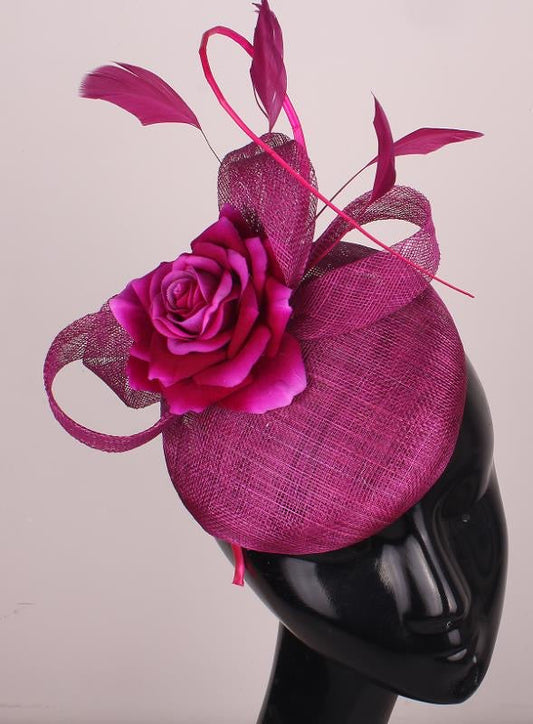 Magenta Fascinator/Headpiece