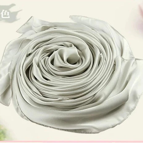 Plain Long Silk Feel Scarves