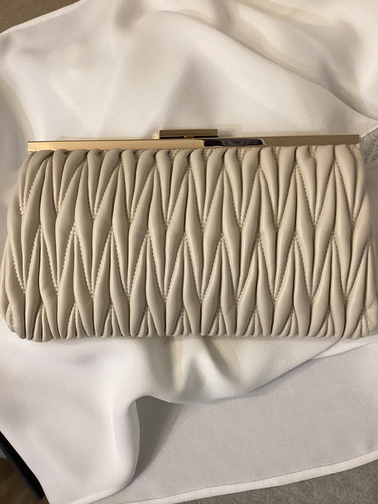 Bella Quilted Ivory Clutch Bag