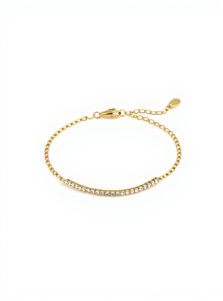 Azure Half Tennis Bracelet Gold or Silver