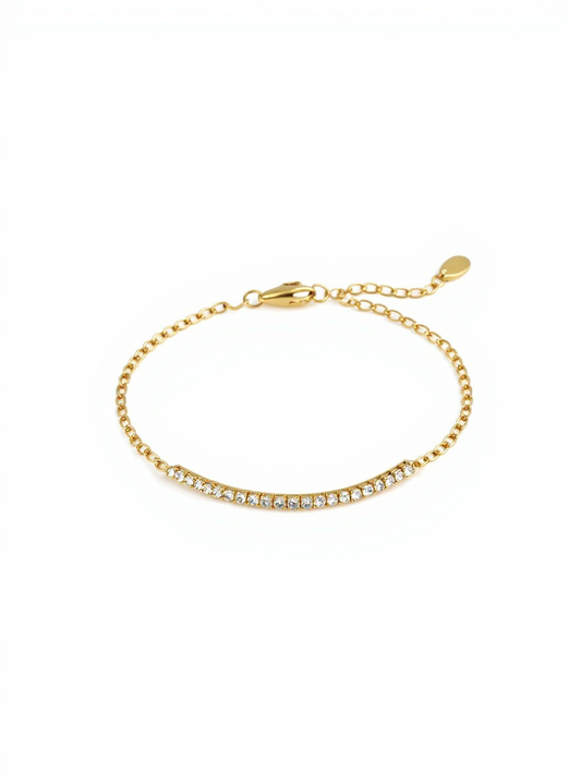 Azure Half Tennis Bracelet Gold or Silver